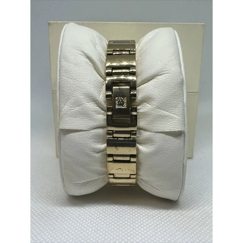 Anne Klein Diamond AK2434 Womens Gold Metal Strap Analog Dial Quartz Watch YAY48